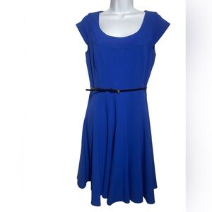 Calvin Klein dress size 6‎ bright sapphire blue belted dress PERFECT!! 💙💙
